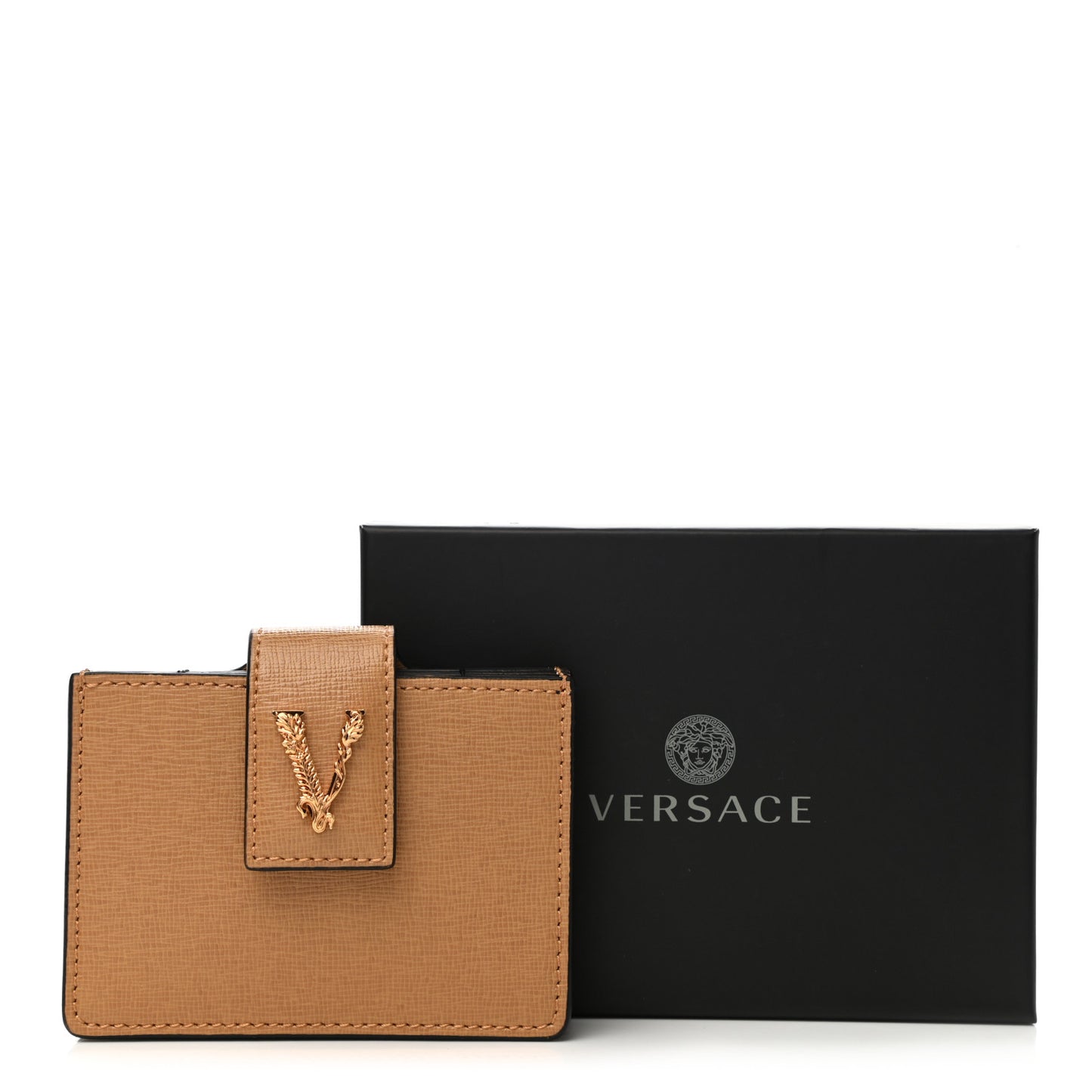Saffiano Virtus Accordion Wallet Camel