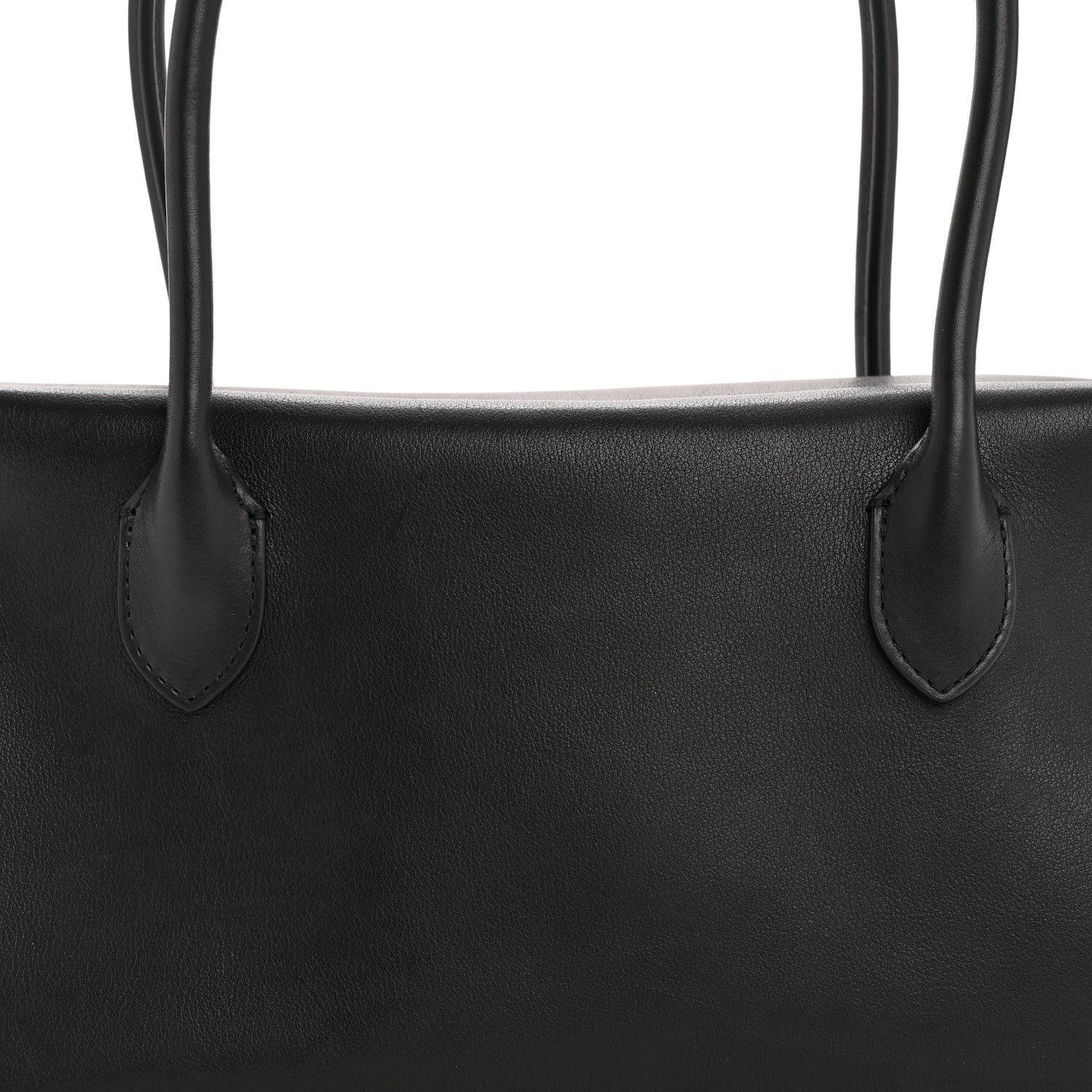 The Row Polished Saddle Calfskin E/W Top Handle Bag Black 7 of 11