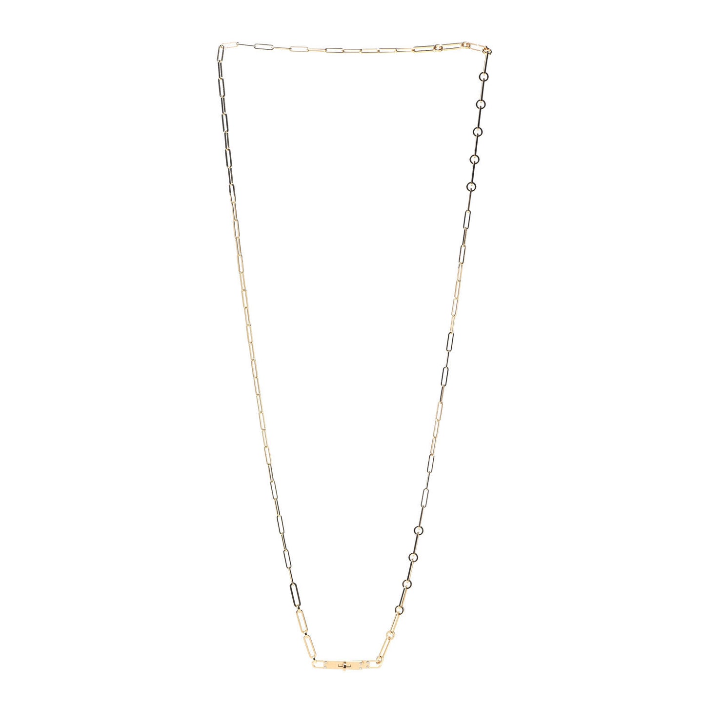 18K Yellow Gold Diamond PM Kelly Chaine Double Tour Necklace