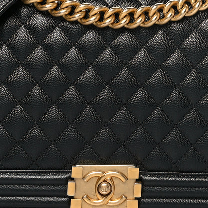 Chanel Caviar Quilted New Medium Boy Flap Black 11 of 12