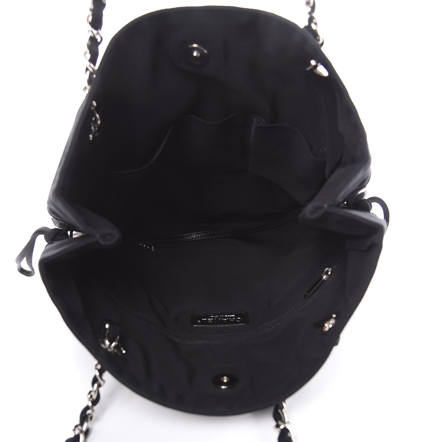 Vinyl Spirit Drawstring Tote Black