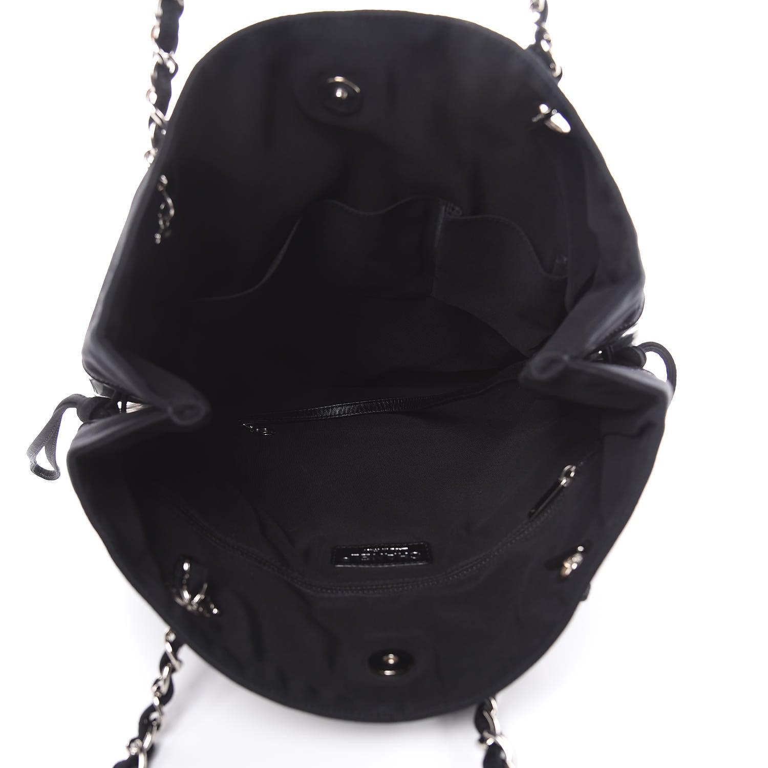 Chanel Vinyl Spirit Drawstring Tote Black 5 of 13