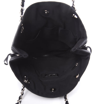 Chanel Vinyl Spirit Drawstring Tote Black 5 of 13