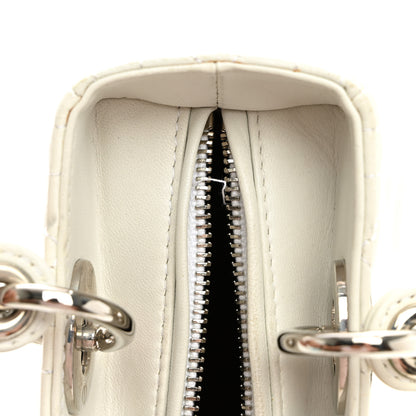 Christian Dior Lambskin Cannage Medium Lady Dior White 12 of 12