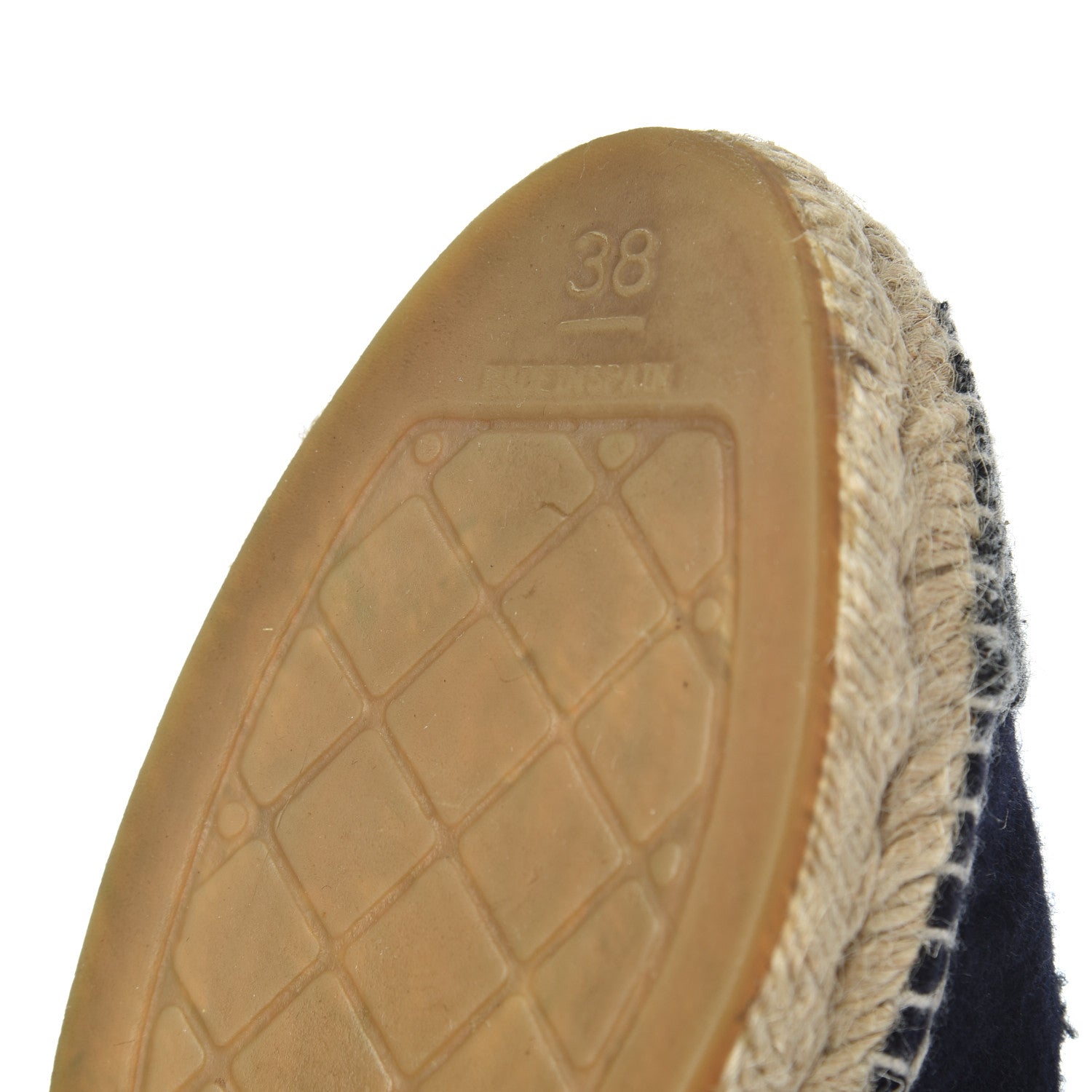 Chanel Velvet Tweed CC Espadrilles 38 Navy Grey 13 of 22