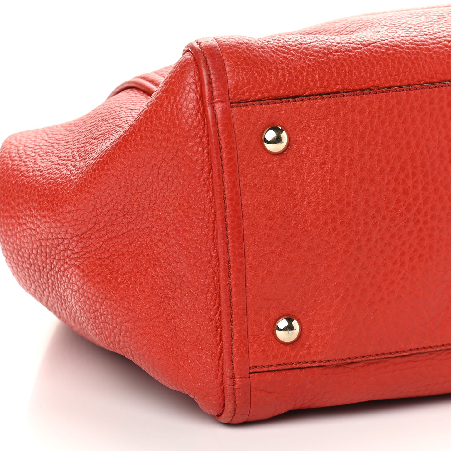 Pebbled Calfskin Medium Soho Shoulder Bag Red