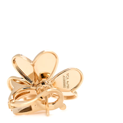 Van Cleef & Arpels 18K Yellow Gold Diamond Large Frivole Earrings 3 of 6