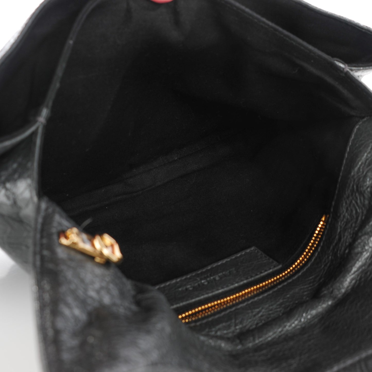 Agneau Giant 12 Gold Hardware Envelope Strap Clutch Gris Fossile