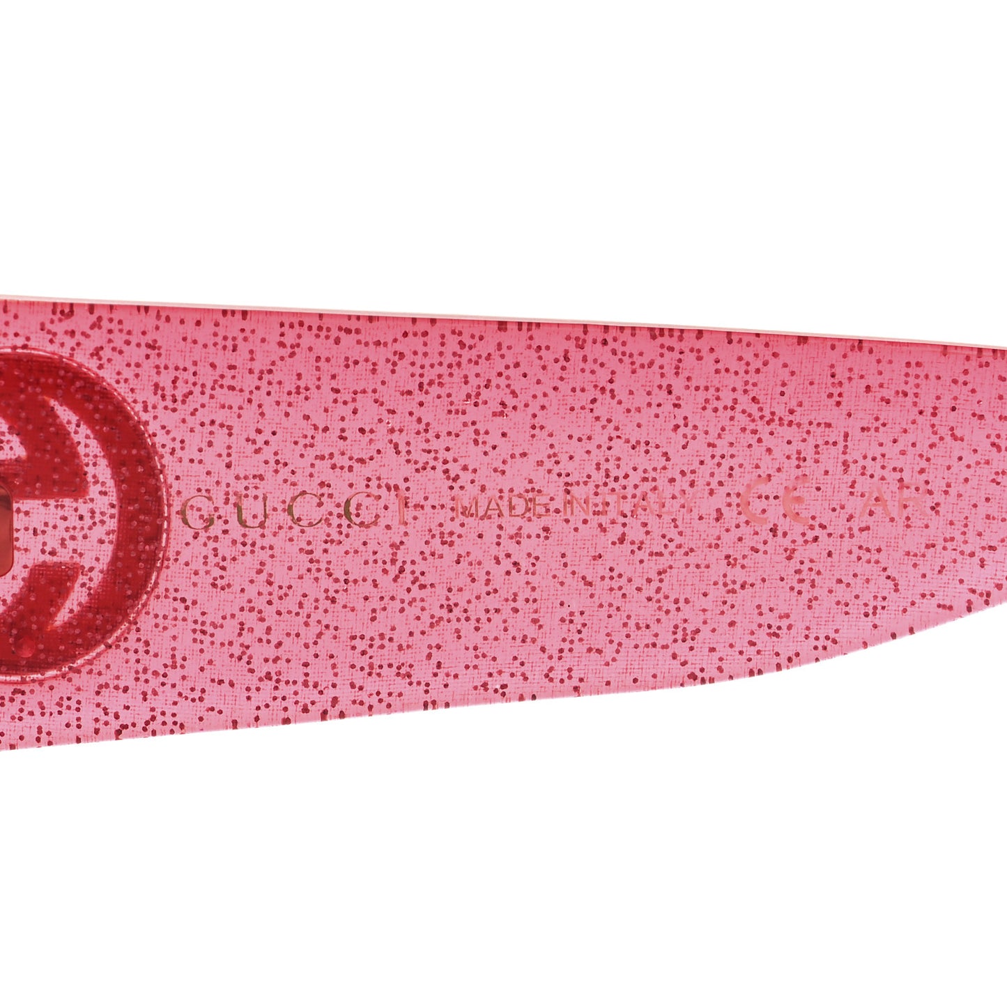 Acetate Square Frame Glitter GG0141S Sunglasses Pink