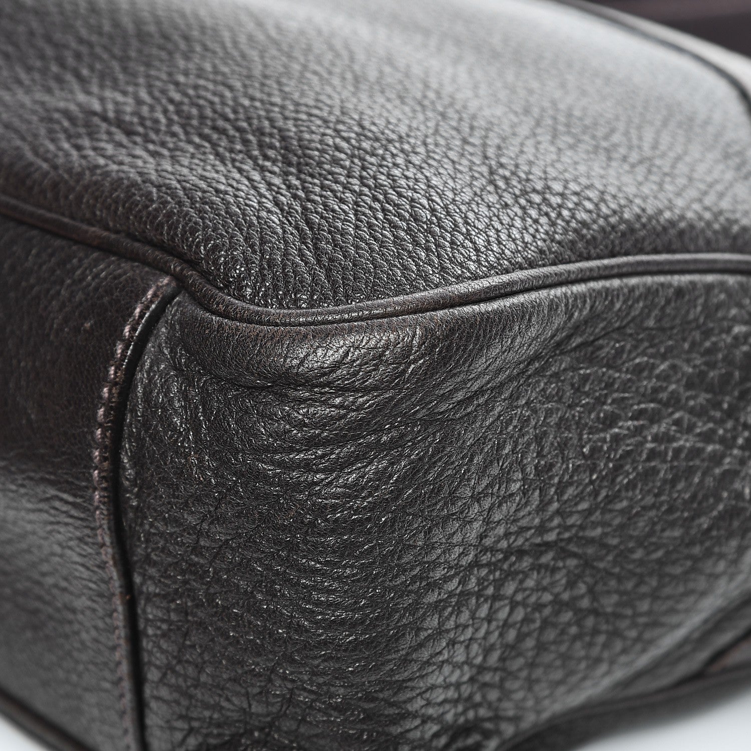 Prada Cervo Deerskin Crossbody Dark Brown 12 of 15