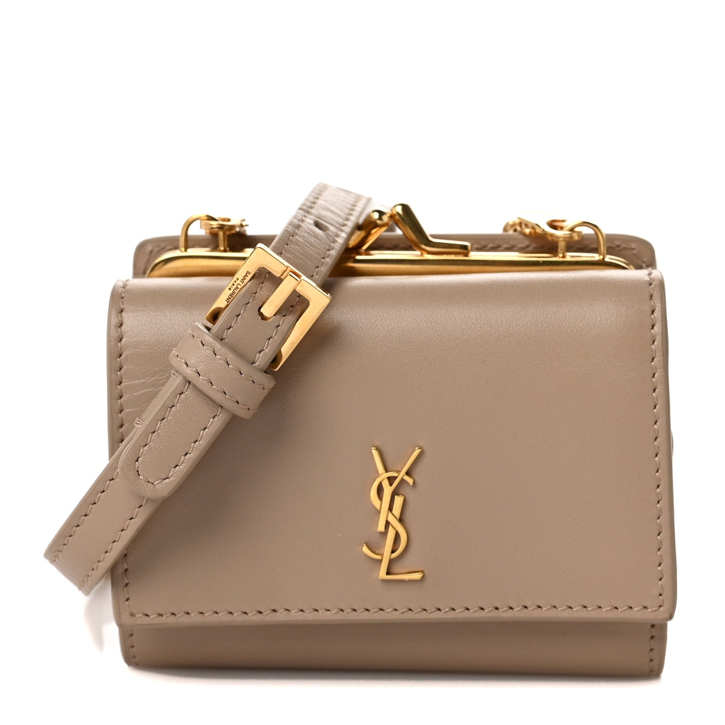 Smooth Calfskin Monogram Rider Belt Bag Taupe