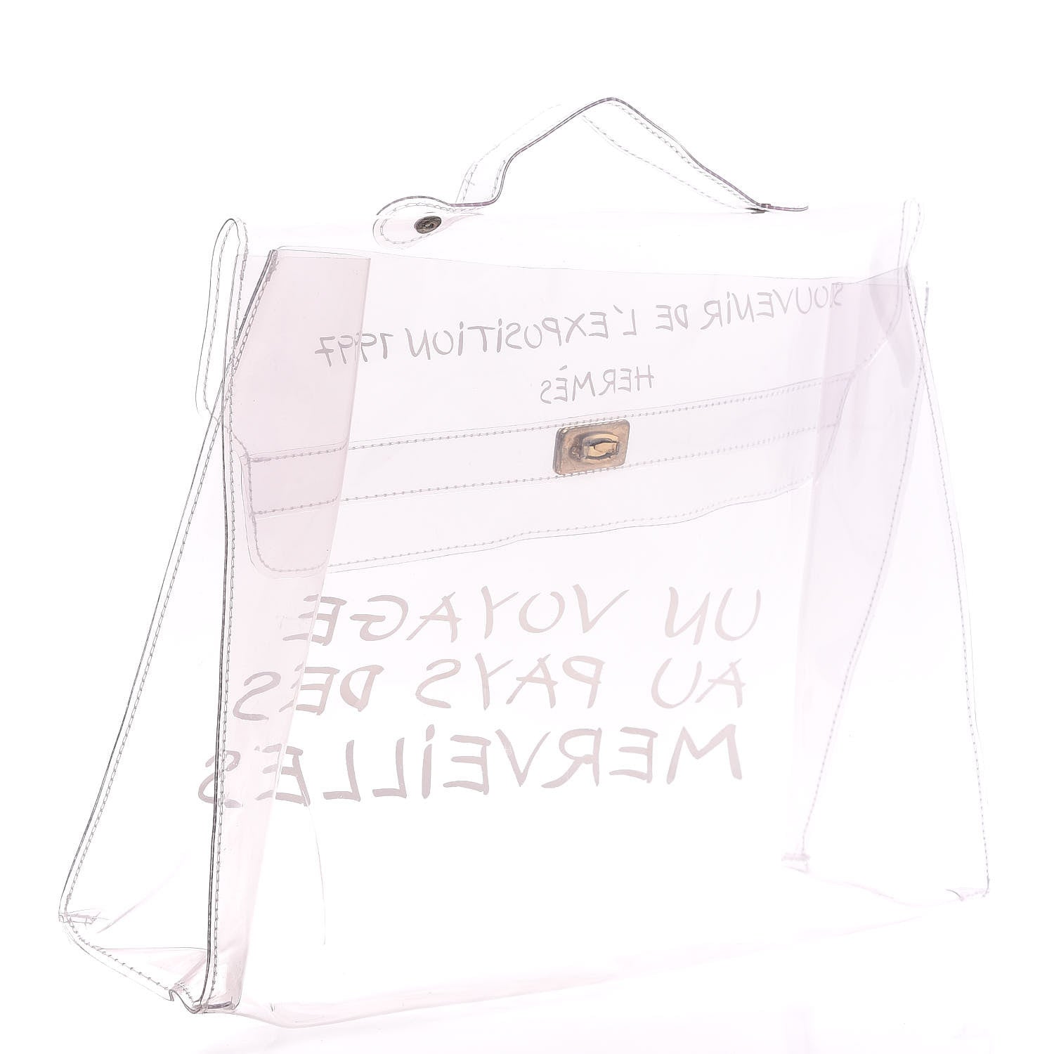 Hermes Vinyl Souvenir De L'Exposition Kelly Transparent 3 of 8