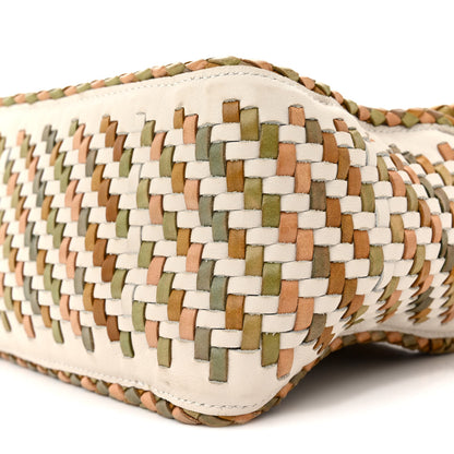 Loewe Calfskin Woven Small Puzzle Bag Honey Multicolor 9 of 14