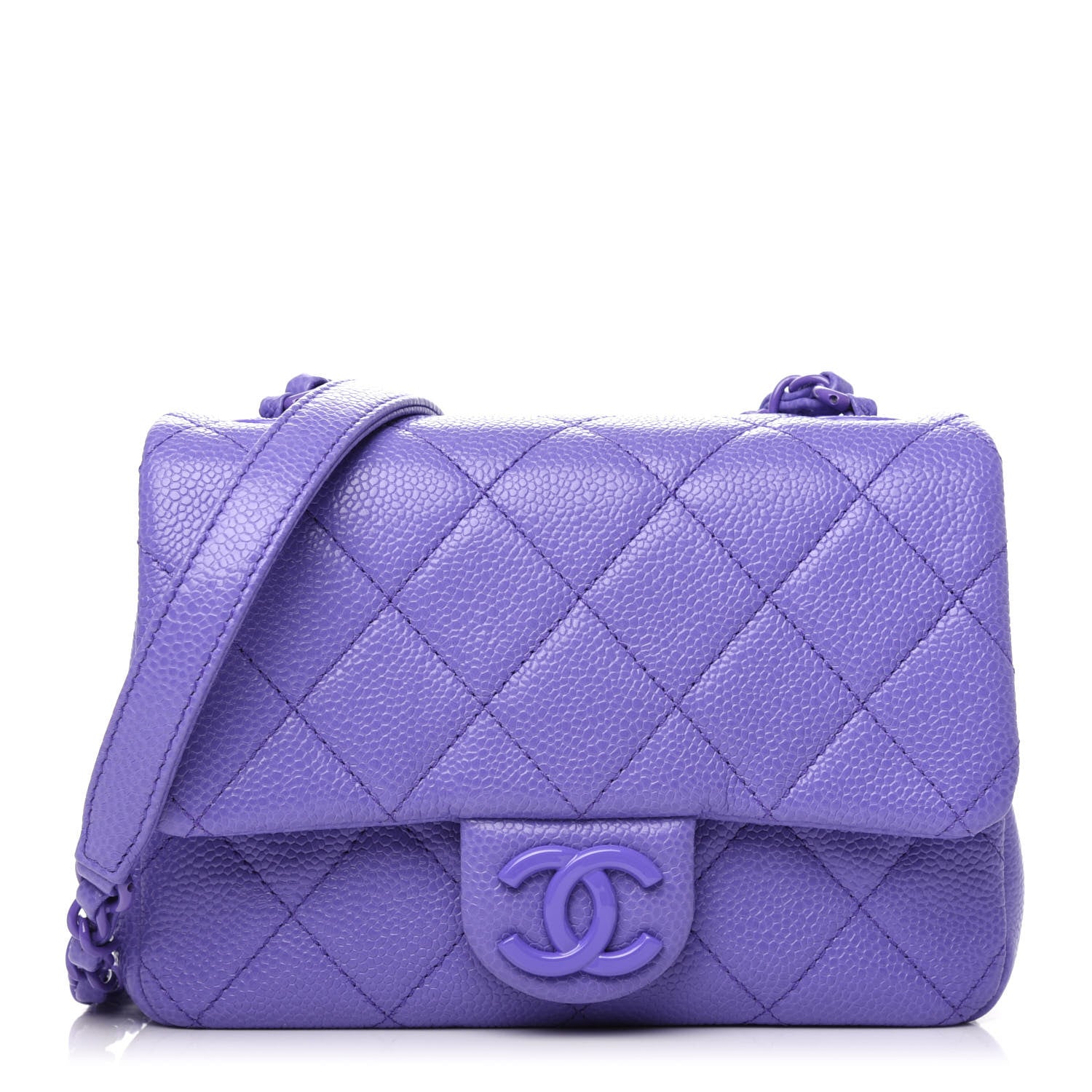 Chanel Caviar Quilted Incognito Mini Square Flap Purple 1 of 9