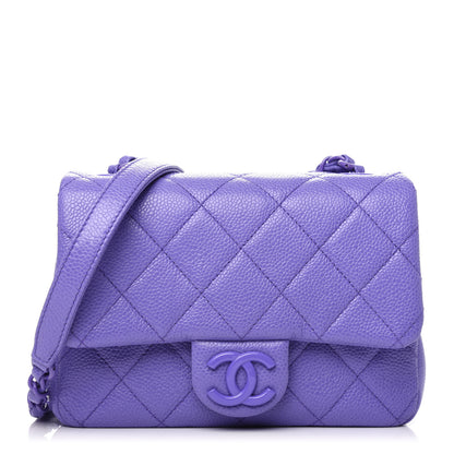 Chanel Caviar Quilted Incognito Mini Square Flap Purple 1 of 9