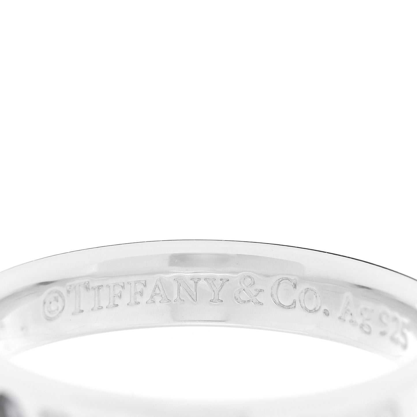 Sterling Silver Blue Sapphire Narrow 1837 Band Ring 61 9.5