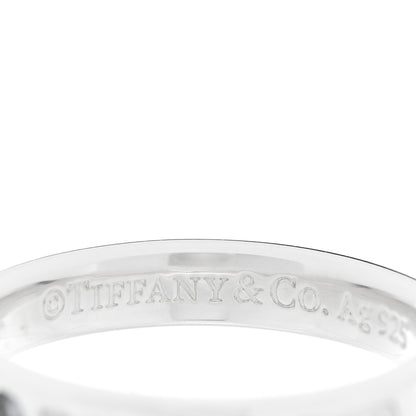 Tiffany Sterling Silver Blue Sapphire Narrow 1837 Band Ring 61 9.5 4 of 5