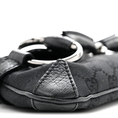Gucci Monogram Horsebit Chain Clutch Black 9 of 12
