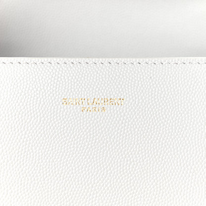 Saint Laurent Grain de Poudre Mini Classic Monogram Cassandra Top Handle Crema Soft Rouge Legion 7 of 10