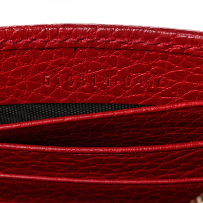 Gucci Dollar Calfskin Interlocking G Chain Wallet Red 7 of 10