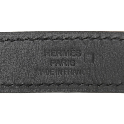 Hermes 18K Yellow Gold Diamond Matte Alligator Kelly Belt Black 3 of 6