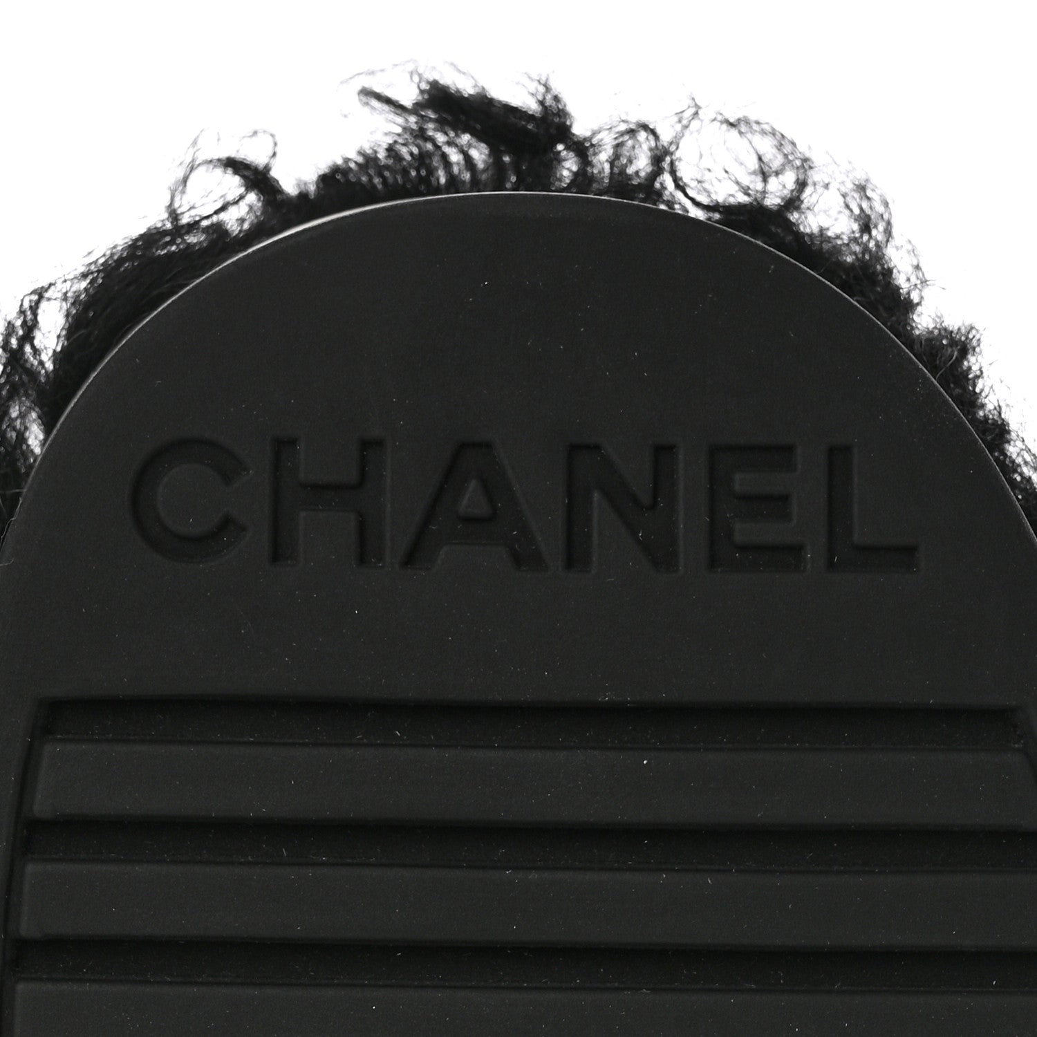 Chanel Shearling Sheepskin High Boots 35.5 Ivory Black 7 of 15