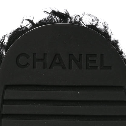Chanel Shearling Sheepskin High Boots 35.5 Ivory Black 7 of 15