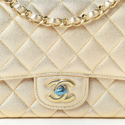 Chanel Metallic Lambskin Quilted Mini Square Flap Gold 8 of 10