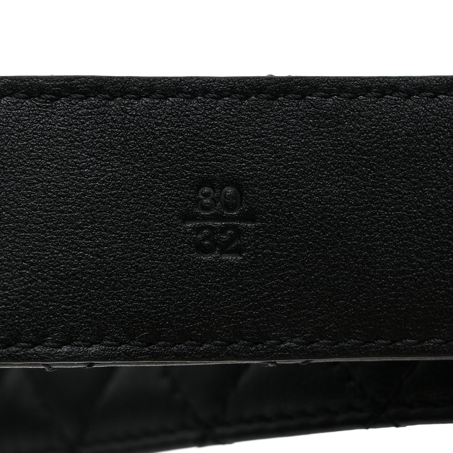 Calfskin Quilted CC Chain Belt 80 32 Black