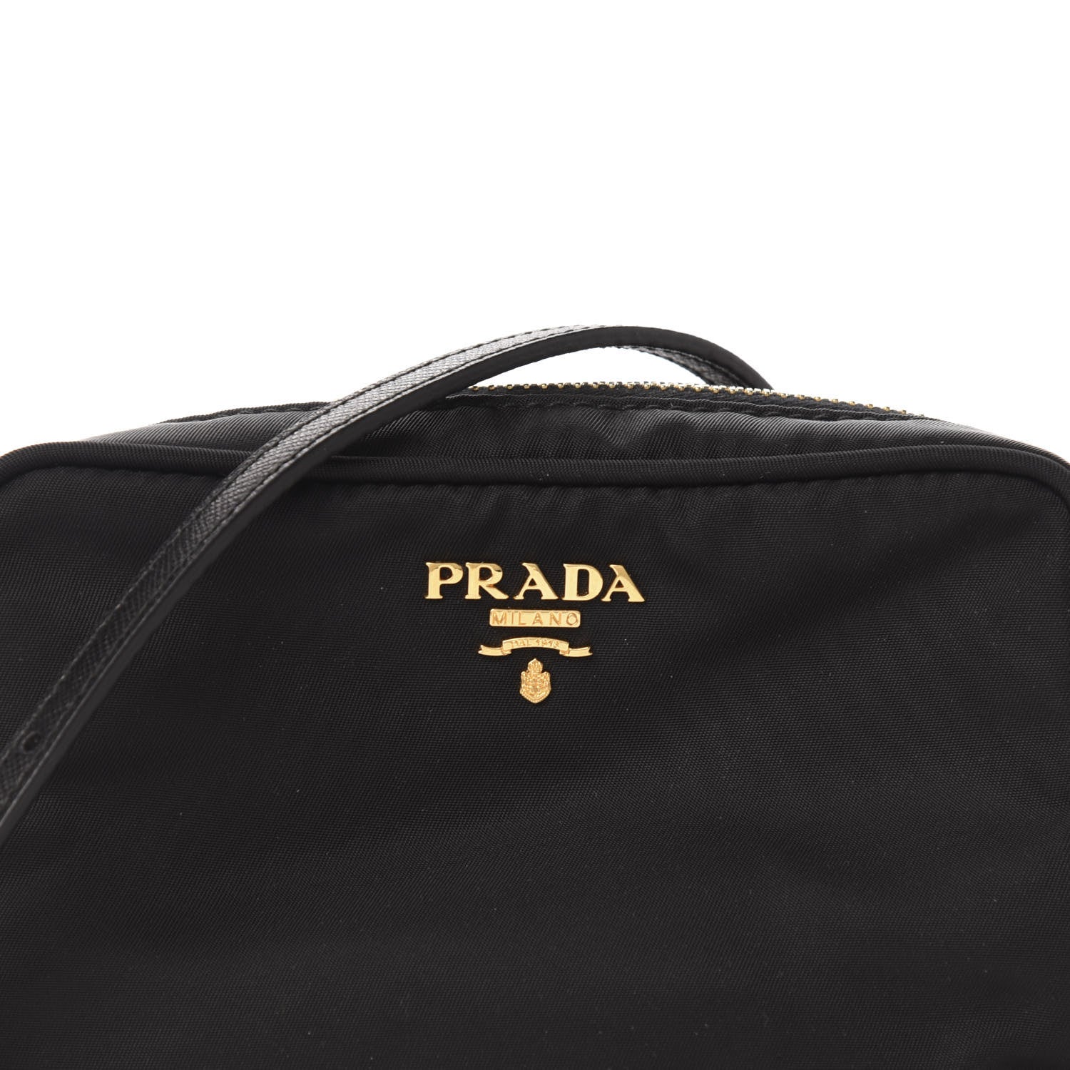 Prada Tessuto Nylon Mini Camera Crossbody Bag Black 10 of 10
