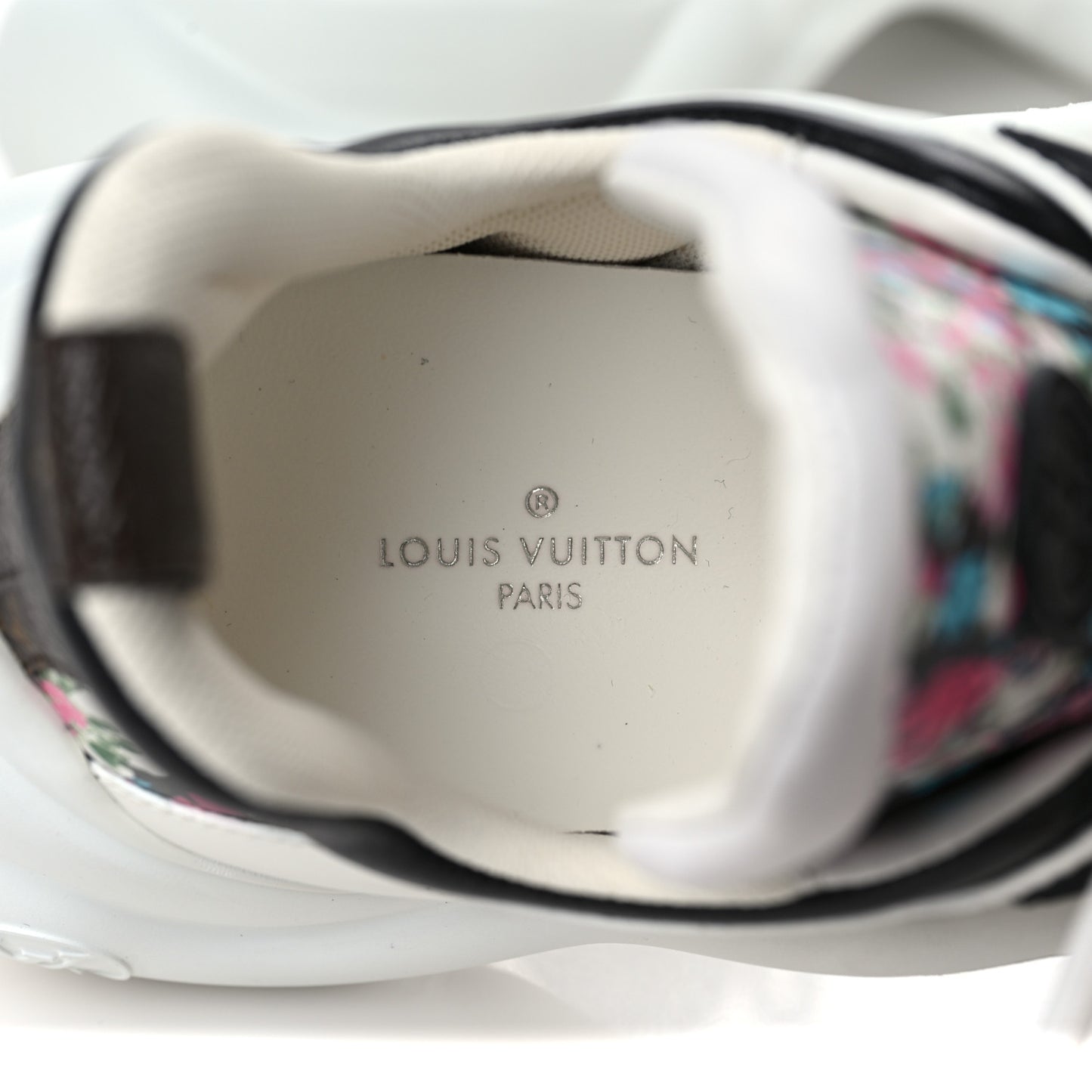 Flower Printed Calfskin Monogram LV Archlight Sneakers 36 Black Rose
