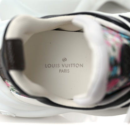 Louis Vuitton Flower Printed Calfskin Monogram LV Archlight Sneakers 36 Black Rose 7 of 8