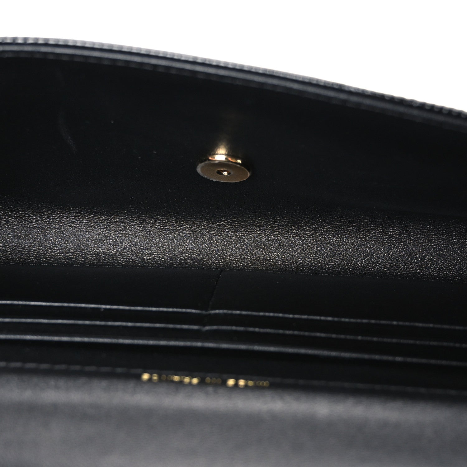 Chanel Calfskin Lizard Embossed Top Handle Long Clutch With Chain Black 5 of 12