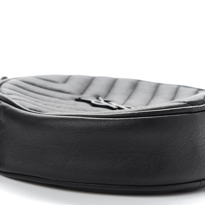 Saint Laurent Matelasse Chevron Round Vinyle Camera Bag Black 8 of 10