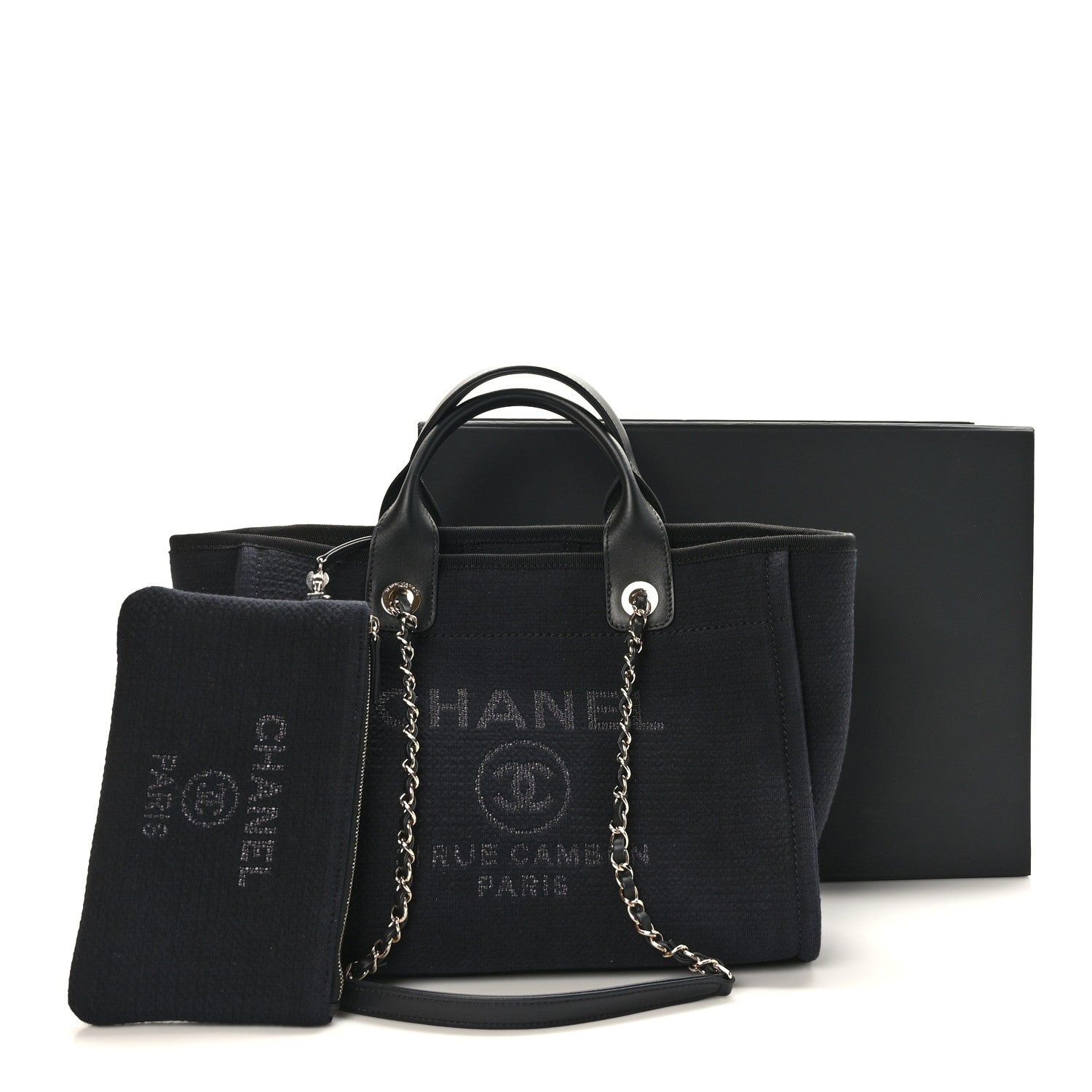 Chanel Mixed Fibers Small Deauville Tote Black 11 of 11
