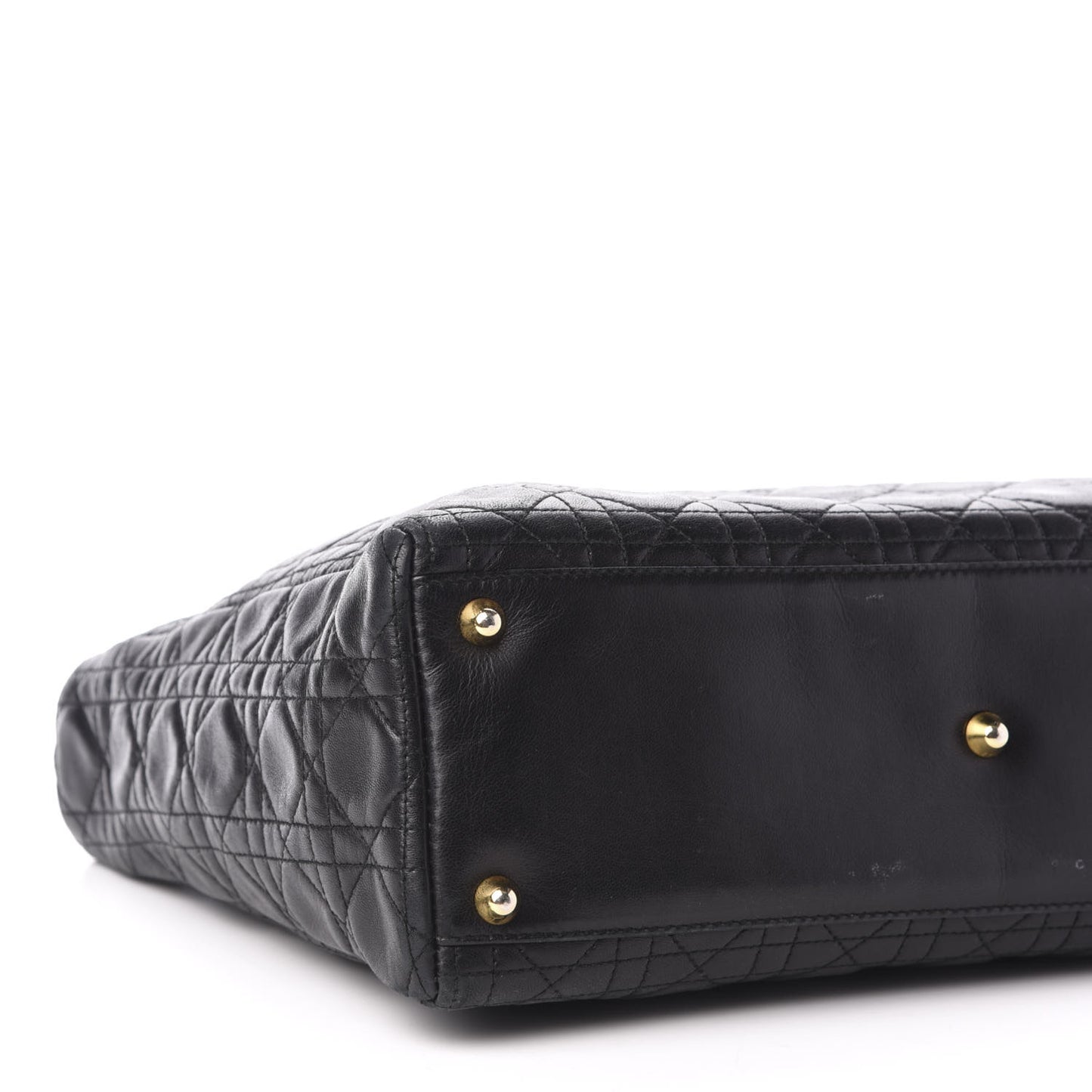 Lambskin Cannage Large Lady Dior Black