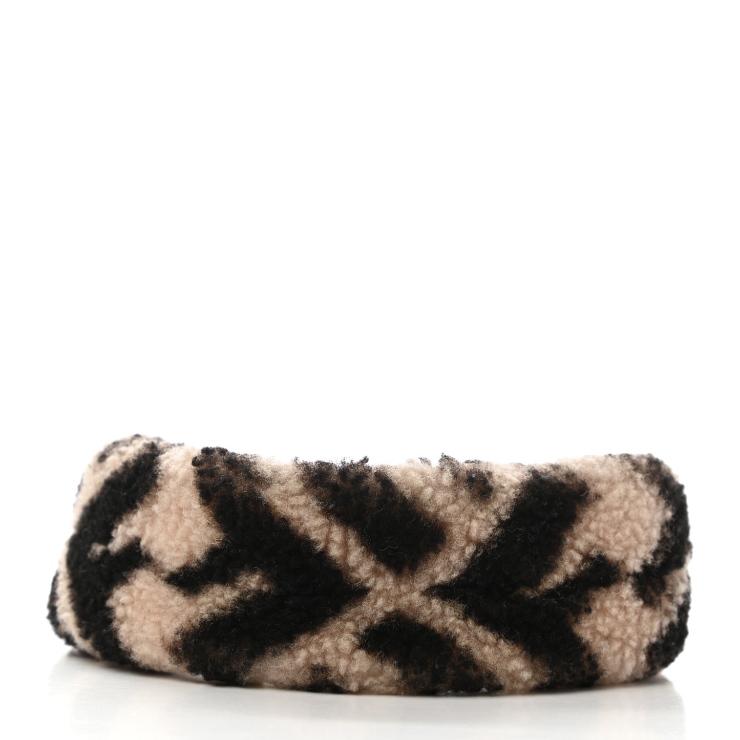 Shearling Macro FF 1974 Diagonal Mini Strap You Dove Black
