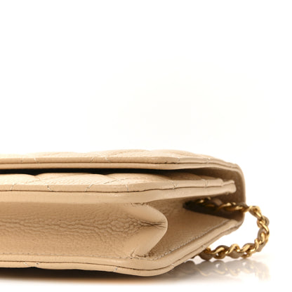 Chanel Caviar Quilted Wallet on Chain WOC Beige 11 of 11
