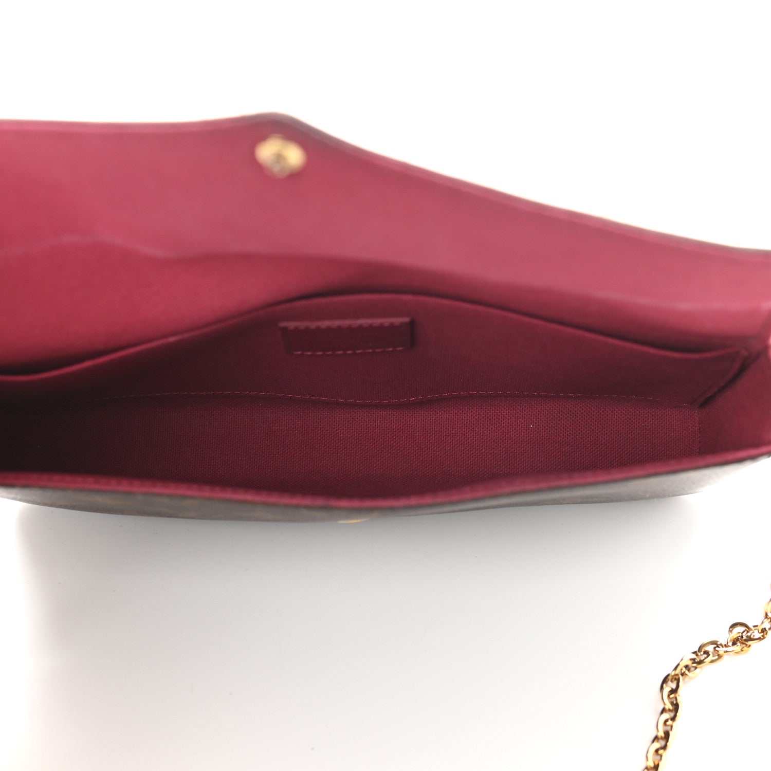 Louis Vuitton Monogram Pochette Felicie Chain Wallet Fuchsia 6 of 11