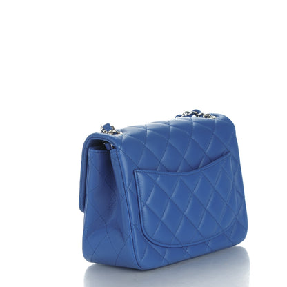 Chanel Lambskin Quilted Mini Square Flap Blue 3 of 8