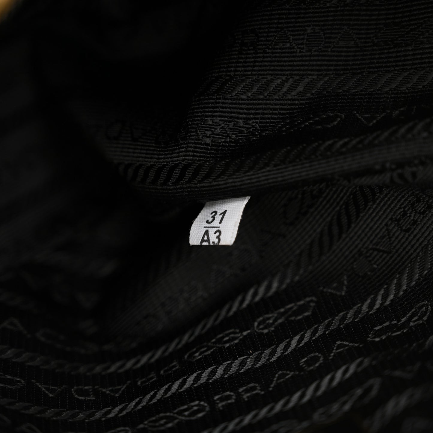 Jacquard Calfskin Triangolo Symbole Embroidered Mini Triangle Double Bag Black Corda
