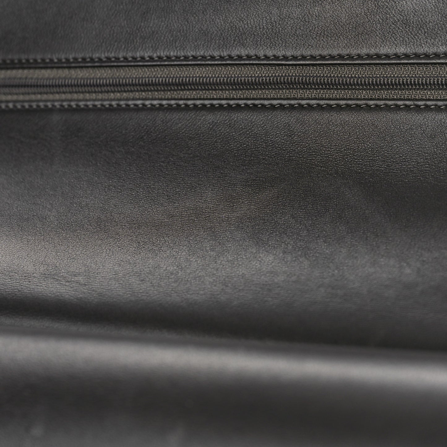 Lambskin Quilted Jumbo Double Flap Charcoal Grey