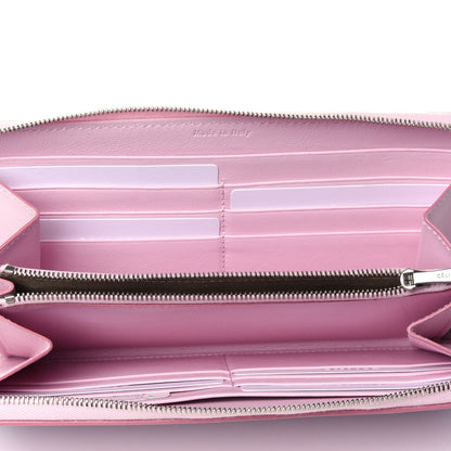 Celine Lambskin Large Zip Around Multifunction Wallet Antique Rose Black 5 of 12