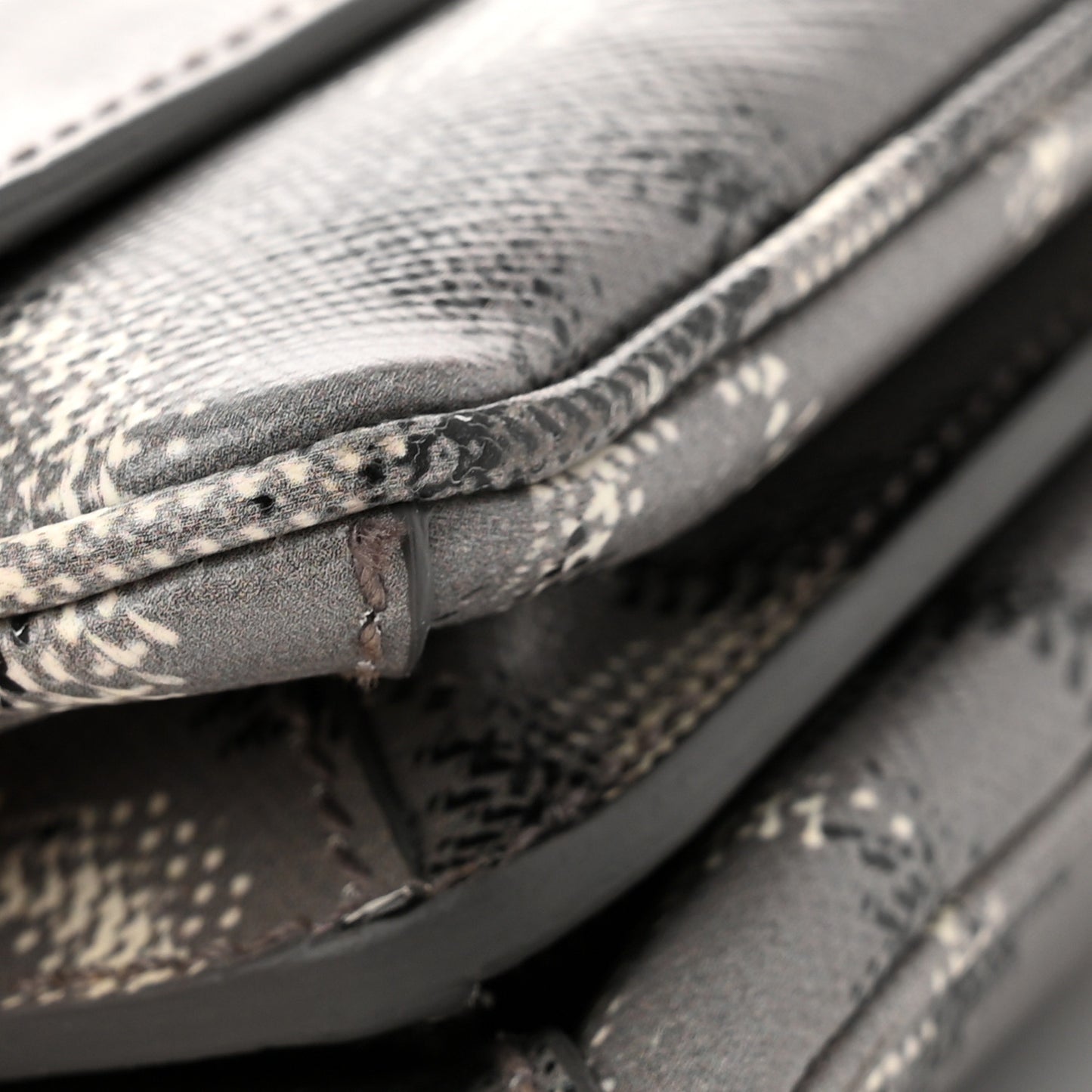 Saffiano Molecule Print Top Handle Flap Bag Ematite