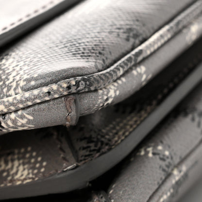 Prada Saffiano Molecule Print Top Handle Flap Bag Ematite 12 of 14