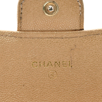 Chanel Iridescent Caviar Quilted Long Gusset Flap Wallet Beige 7 of 12