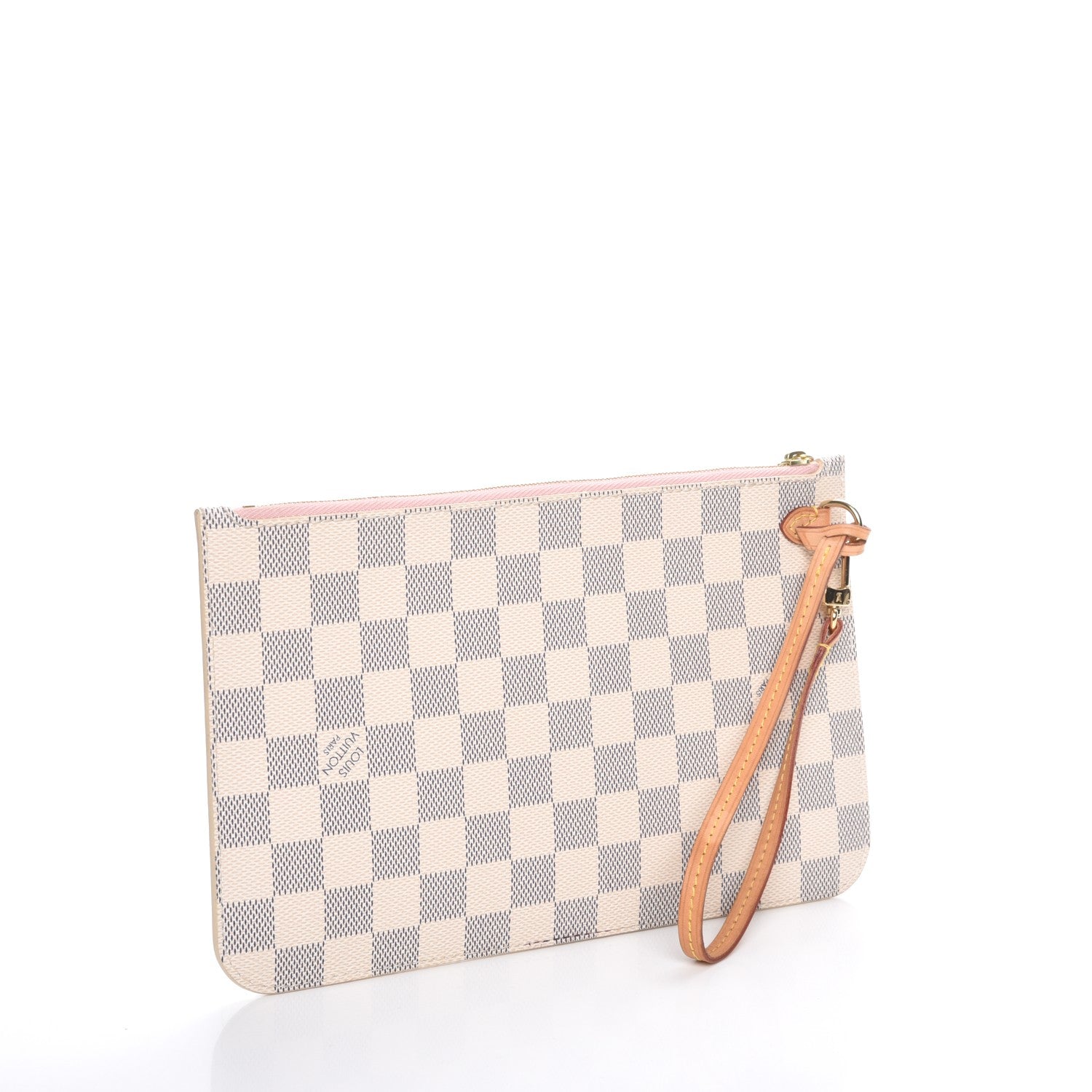 Louis Vuitton Damier Azur Neverfull MM GM Pochette Rose Ballerine 3 of 7