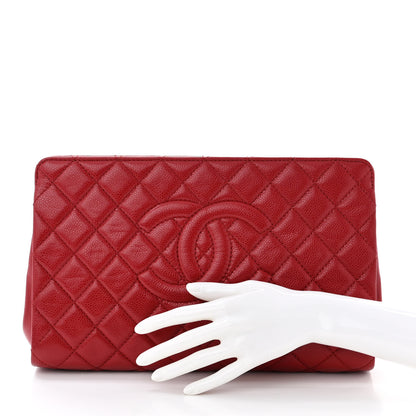 Chanel Caviar Quilted CC Large Dark Red 2 of 11