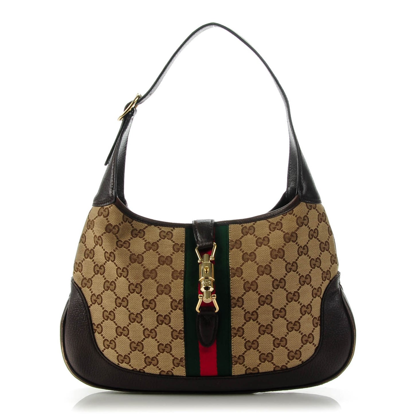 Monogram Web Jackie O Hobo Dark Brown