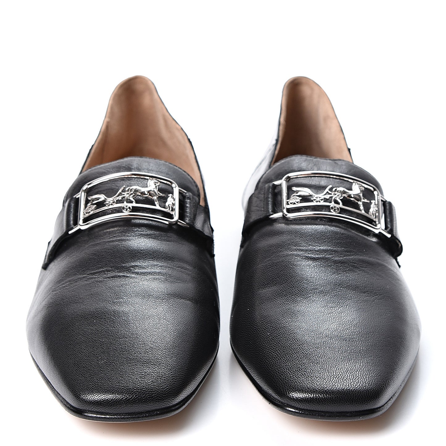 Goatskin Womens Time Loafers 36 Black